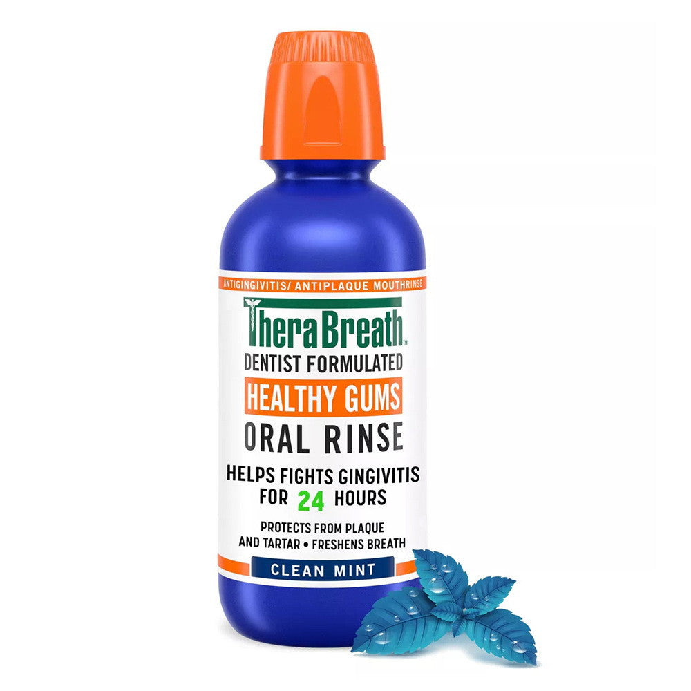 TheraBreath Healthy Mouthwash Rinse, Mint, 16 Oz